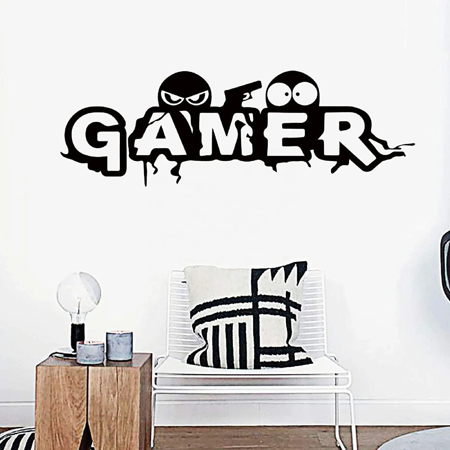 Customized Die Cut Cute Gaming Poster Murals Vinyl sticker for Dancing Nursery Boys Room Bedroom
