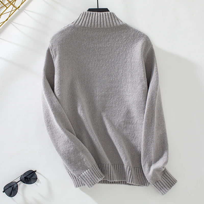 2024 Wholesale Half High Collar Oversize long sleeve Knitted Women Sweaters Twisted Floral Pullover Sweaters