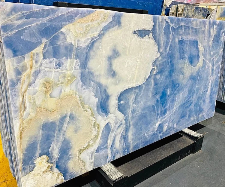 Natural Blue Onyx Marble Price Translucent Backlit Blue Onyx Stone Blue Onyx Slab