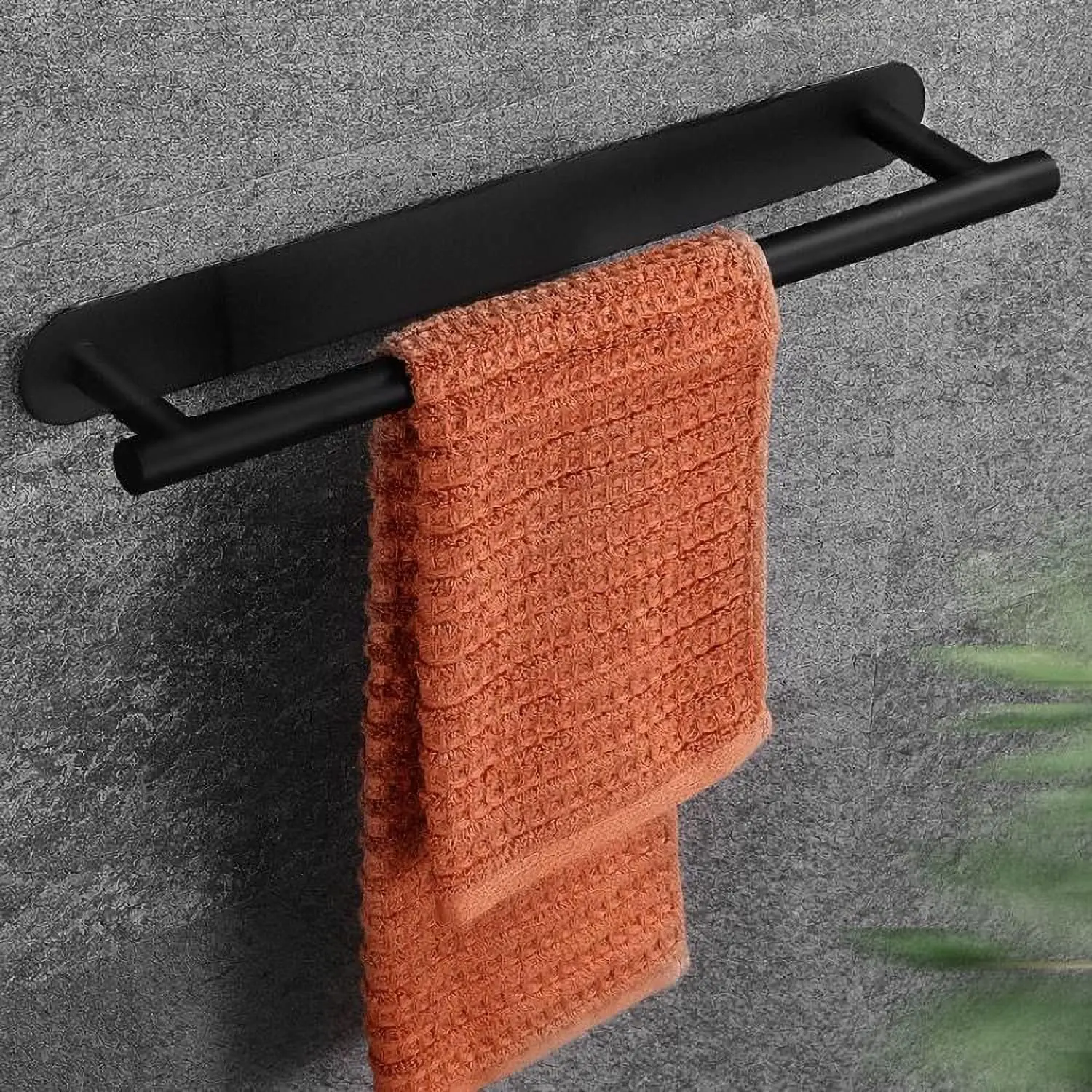 Nail Free 304 Stainless Steel Towel Pole Wall Mounted Towel Rack for Bathroom 40/60CM Adhesive Towel Pole