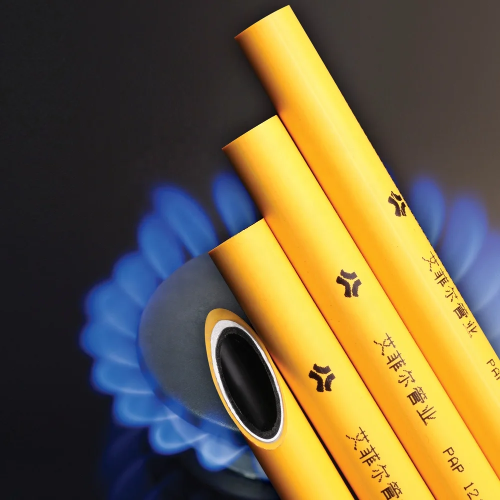 Hot Scale Gas Pipe Yellow Polyethylene  Multilayer Pipe  Pex-Al-Pex Gas Pipe