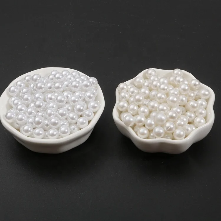 SUXUAN Jewelry Supplies Loose ABS Imitation Pearl 1.5-10mm White and Beige Color Plastic Decoration Pearl for DIY Garment Beads