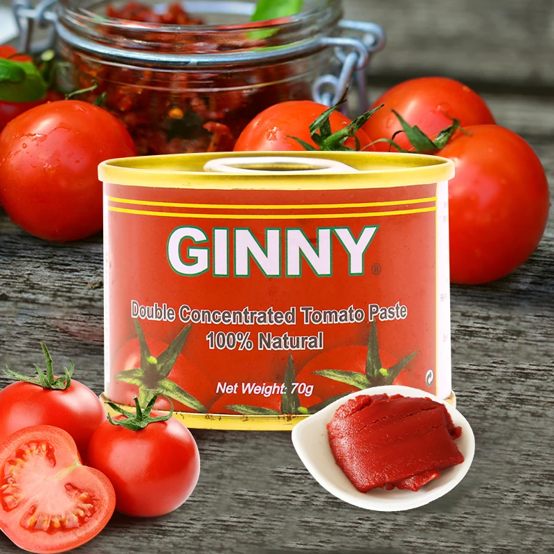Chinese 210g tin tomato paste packed from fresh tomato of high quality