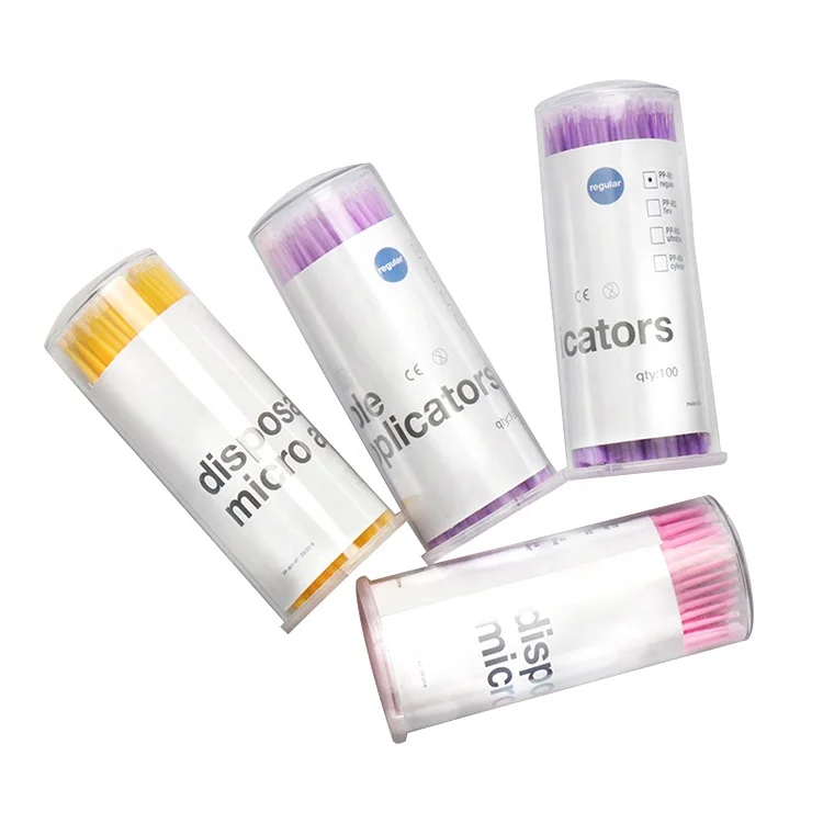 Eyelash Extensions Micro Brushes Disposable Micro Swab Lash Microfiber Applicator