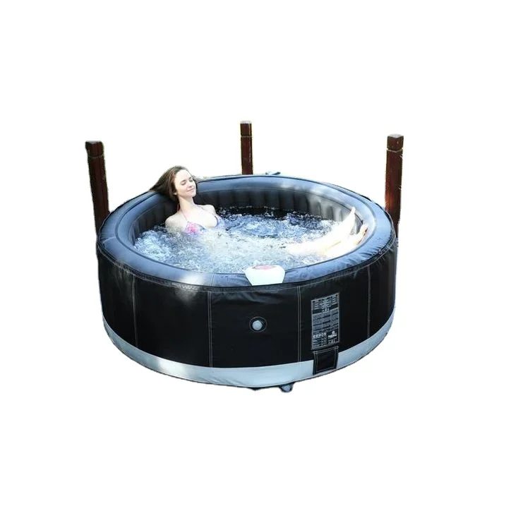 2 4 6 adults round aeration portable lazy z spa outdoor whirlpool soft inflatable hot tub  inflatable with cover filter