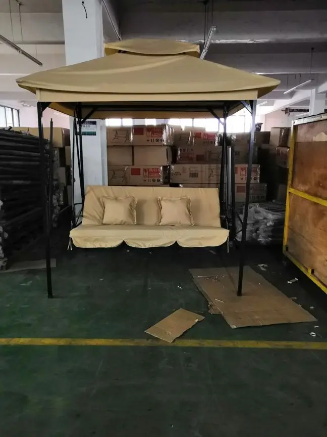 Luxury Standing Swing Gazebo Chair and Bed with Mosquito Net for Outdoor Garden Use