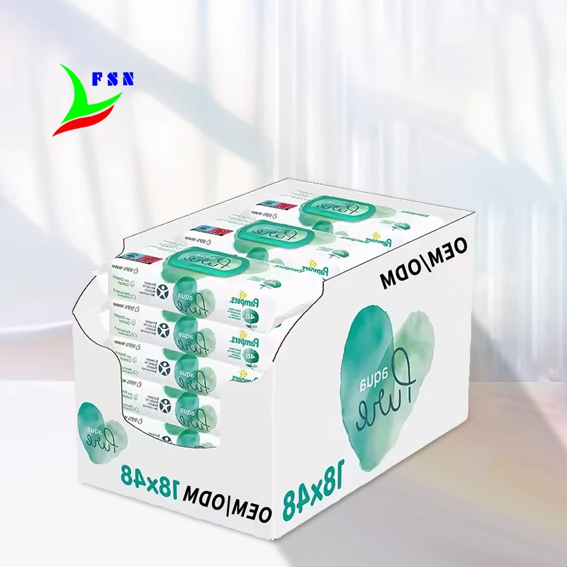 New Arrival Manufacturer Custom Brand Labels Natural Baby Water Wet Wipes For Home Care Baby