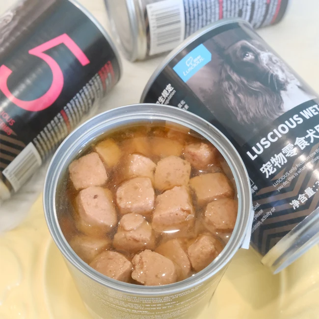 OEM Pet Treats and food Wholesalers High Quality High Protein Low Fat Tear removal Staple mate Chicken wet pet dog canned food