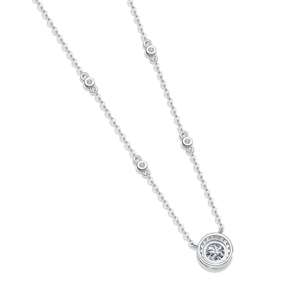 YFN Fine Jewelry 925 Sterling Silver Chain Prong Setting Zircon Necklace
