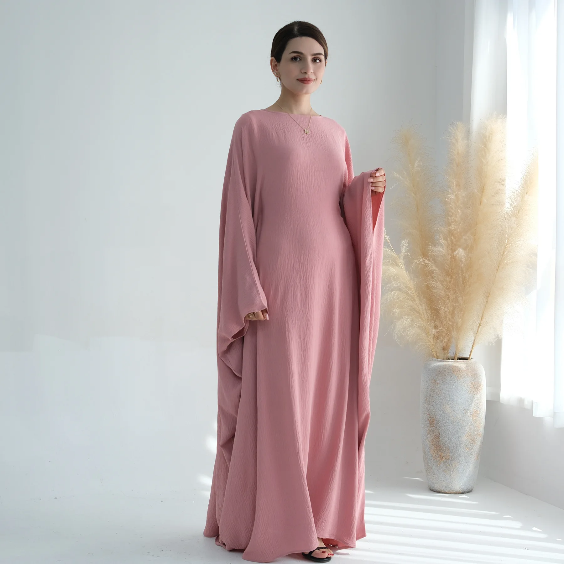 Yibaoli Manufacturer eid mubarak arabic 11 colors islamic batwing abaya dress