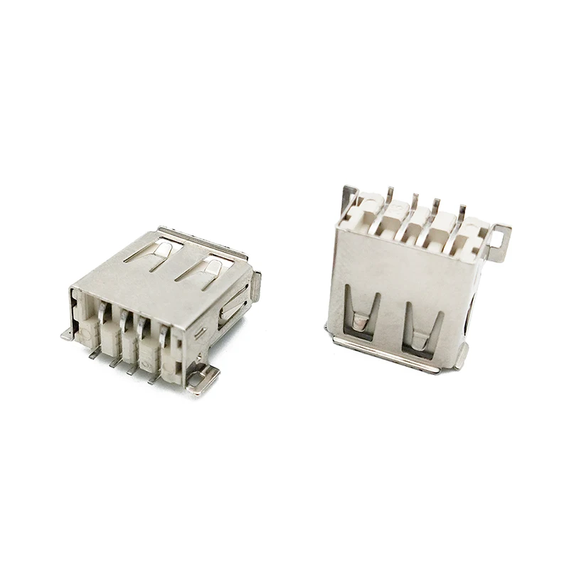 Type A USB 2.0 4PIN SMT 90 degrees female connector for PCB square pin wholely paste