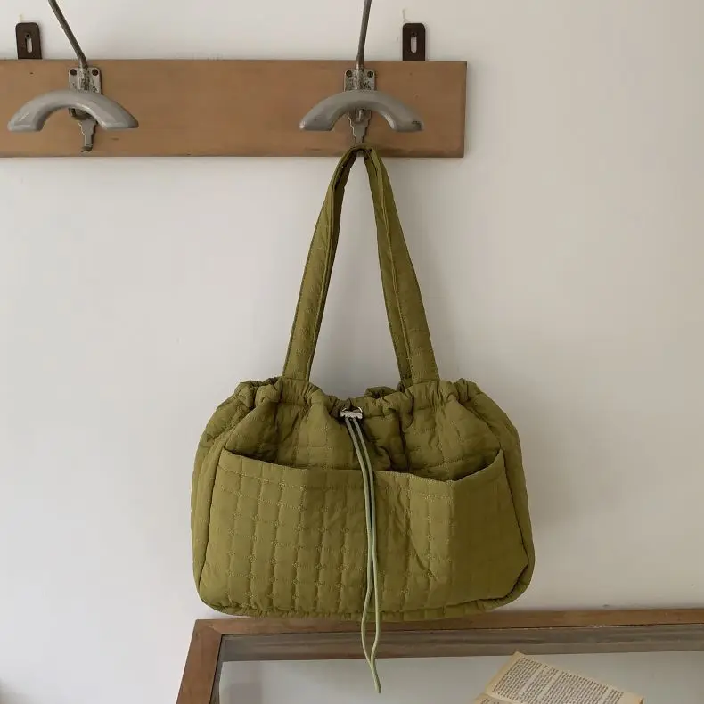 puffer duffle bag custom tote puffy bags polyester pickleball quilted my chest puff fluffy big hand zipper black handbag