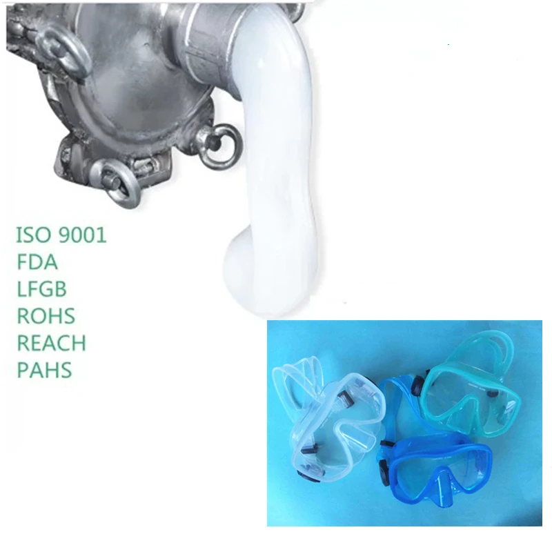 
high strength LSR Liquid silicone rubber for anti-fog silicone swimming diving products 