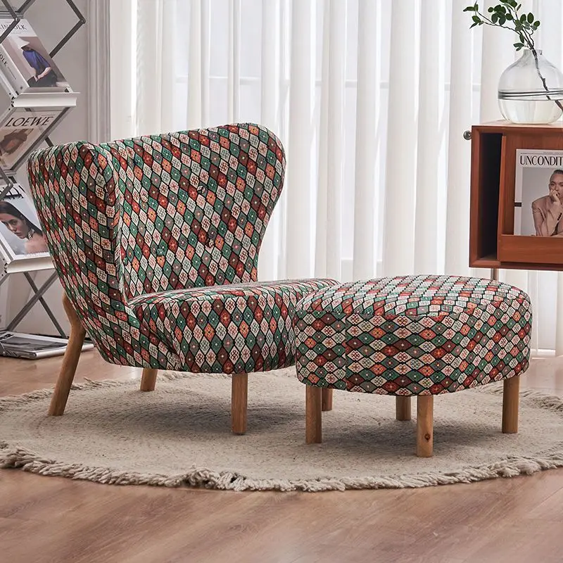 Modern Hotel Furniture Fabric Sofa Chair Casual Middle White Lamb Wool Living Room Upholstered Sofas Chair