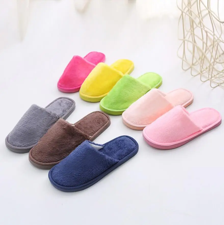 
Wholesale Men Women Home Anti-slip Plush Slipper Winter Warm Cotton House Indoor Slipper 