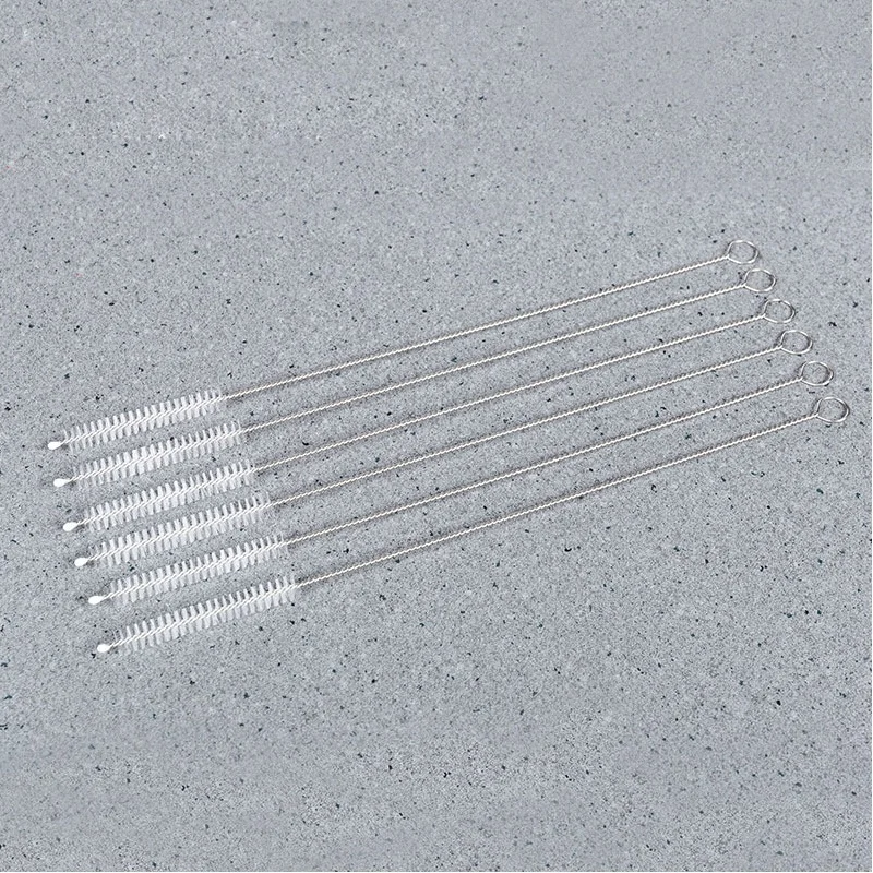 Plastic Straw Cleaner Straw Cleaners Custom Steel Straw Brush Extra Long Stainless Steel Metal Bristle Drink Pipes Cleaner Brush