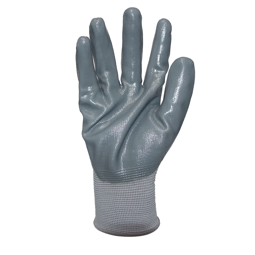 Nitrile Gloves Polyester Shell Nitrile Coated Garden Construction Industrial Universal Safety Work Gloves for work
