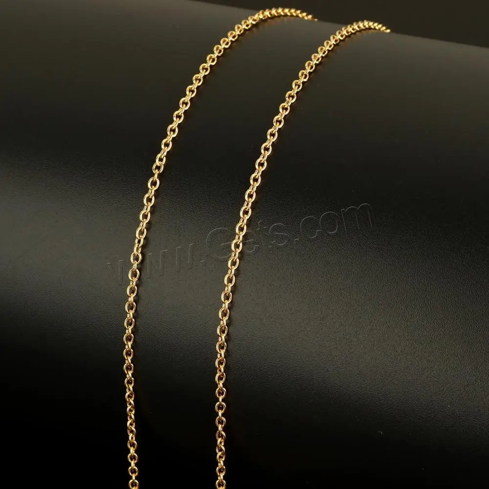 Цепь из нержавеющей стали 18 К золота овальная роликовая цепь ювелирные изделия Пластиковая Катушка 1 5 мм 2 опция 1297734
