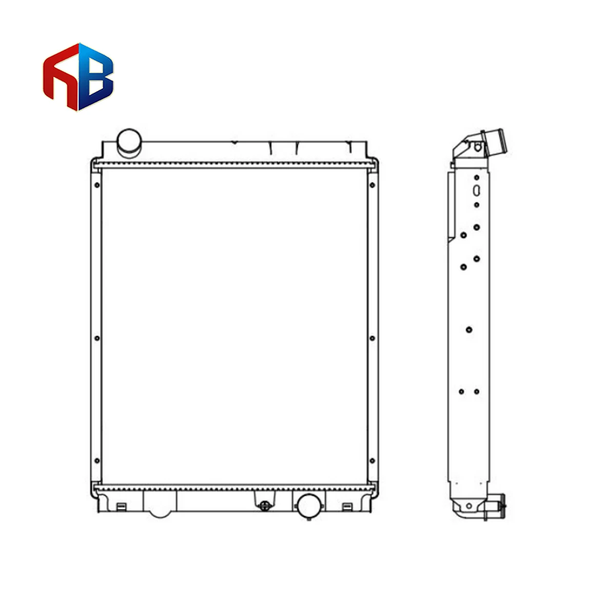 ME403824 запасные части для грузовиков алюминиевый радиатор MITSUBISHI 620x518x48