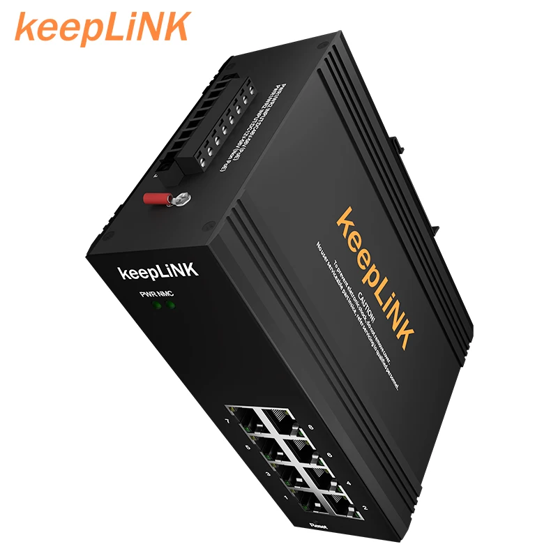 Manufactures gigabit 8 Port Ethernet industrial managed switch SNMP  Web managed