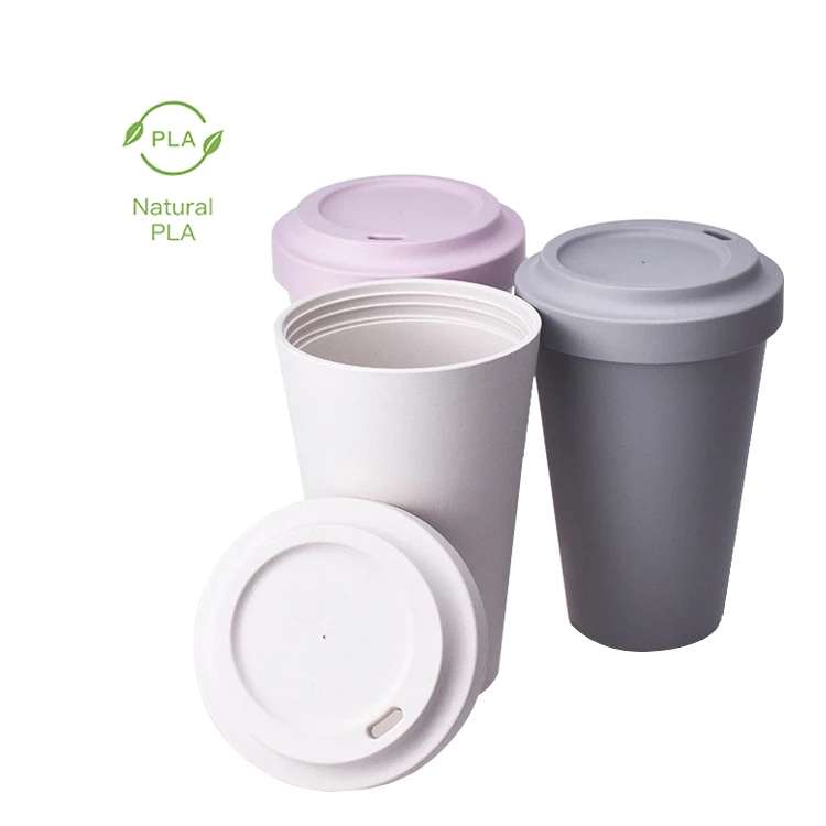 Custom Logo color  Food Grade PLA mugs Eco-friendly Non-toxic cup Degradable compostable disposable coffee cup