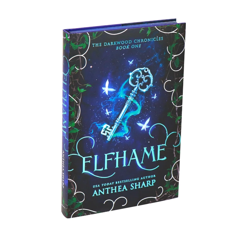 Custom Romance Novel with Full Color Illustration Pages Foil Hardcover Book Printing Sprayed Edges and Dust Jackets