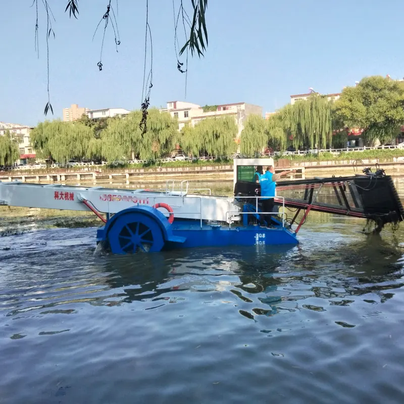 China Factory Full-automatic Aquatic Grass Harvester with Full-hydraulic System