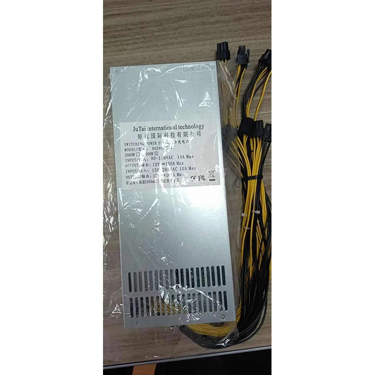 
2400W atx psu support 8gpu miner machine mining computer ETH ZEC BTC rigATX Power Supply 