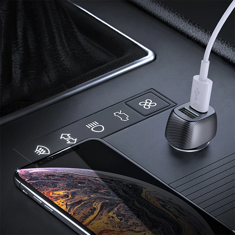  Быстрое Автомобильное зарядное устройство Qc 3 0 с двумя Usb-портами 12
