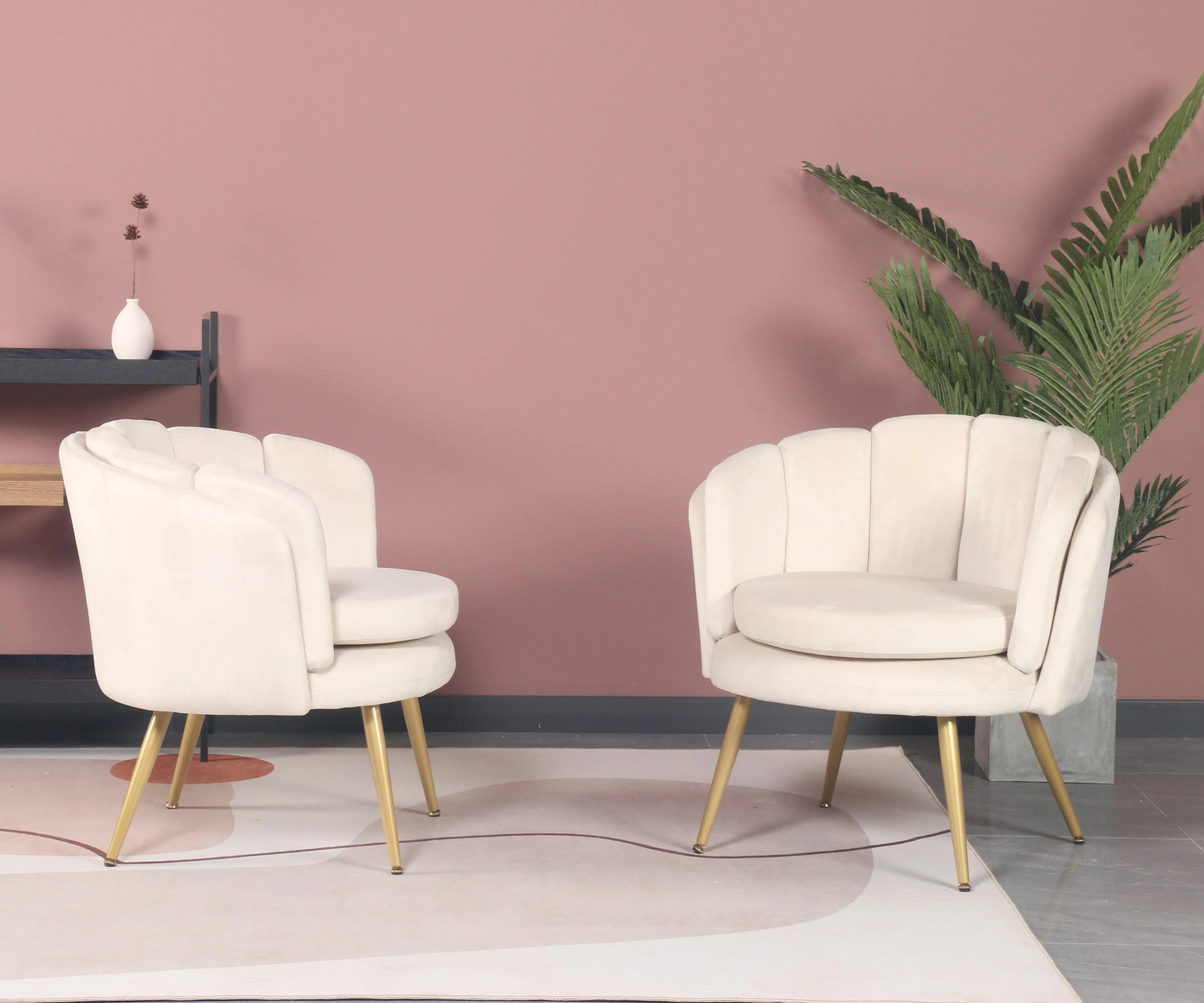 Best Selling Single Leisure Sofa Chair Velvet Fabric Lounge Armchair Golden Metal Leg Accent Chair For Living Room Cafe Hotel