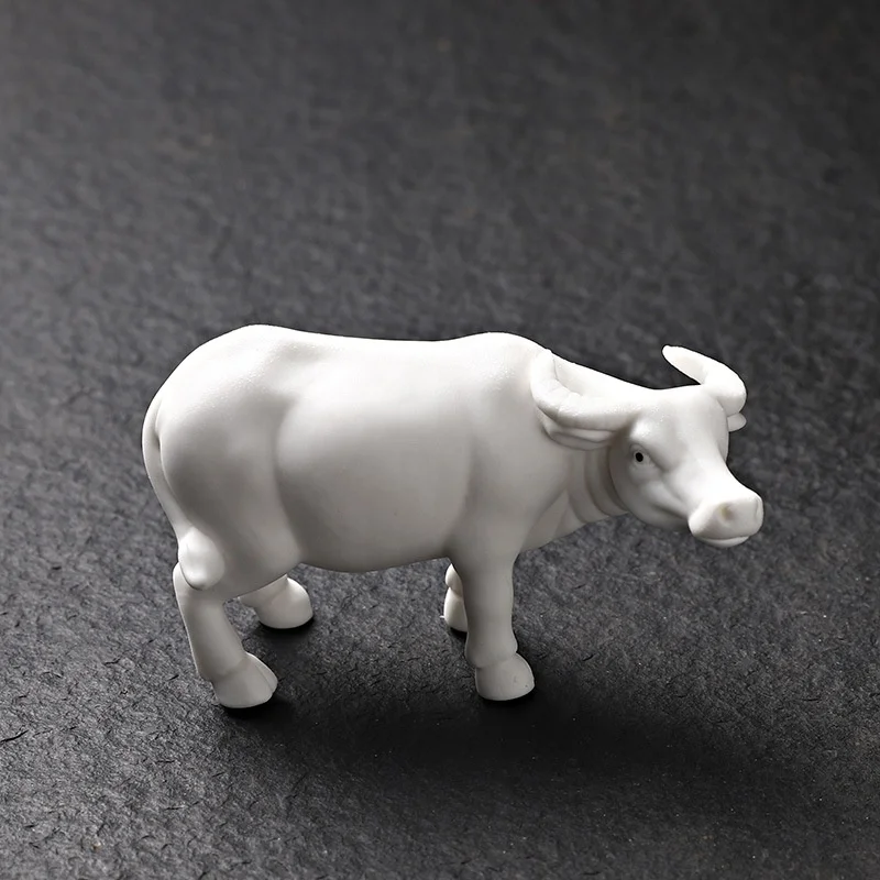 Handmade Eco-friendly Porcelain Animal Crafts Ceramic Horse Figurine Popular White Elephant Home Lucky Decoration Ceramic Horse