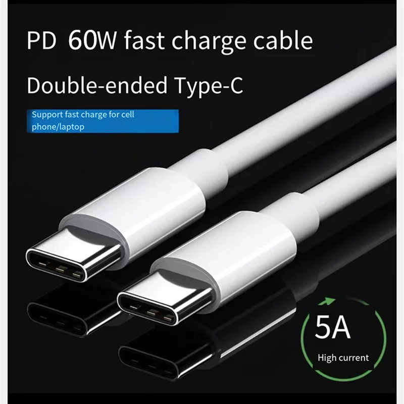 3A Fast Charging Data Cable Type C to Type C PD 60W USB-C Cable For Mobile Phone For Macbook pro Tablet Notebook Charging cables