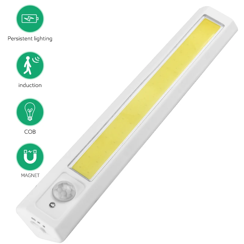 4XAA Battery Operated Of Durable Multi-function COB PIR Motion Sensor Cabinet Light