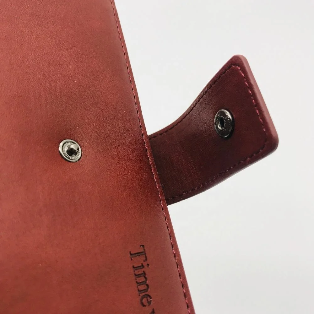 A6 custom refillable travel notebook leather planner eco friendly organizer