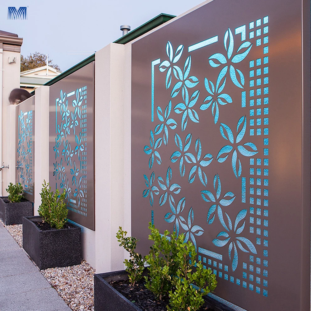 Doors laser cut metal panel stainless steel outdoor privacy separator living room wall screen interior partitions divider rooms