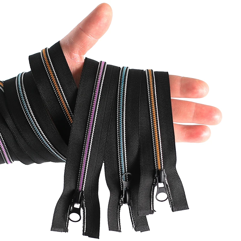 
5# nylon Customised zipper open end suitable for sun protection clothing and thin coat 