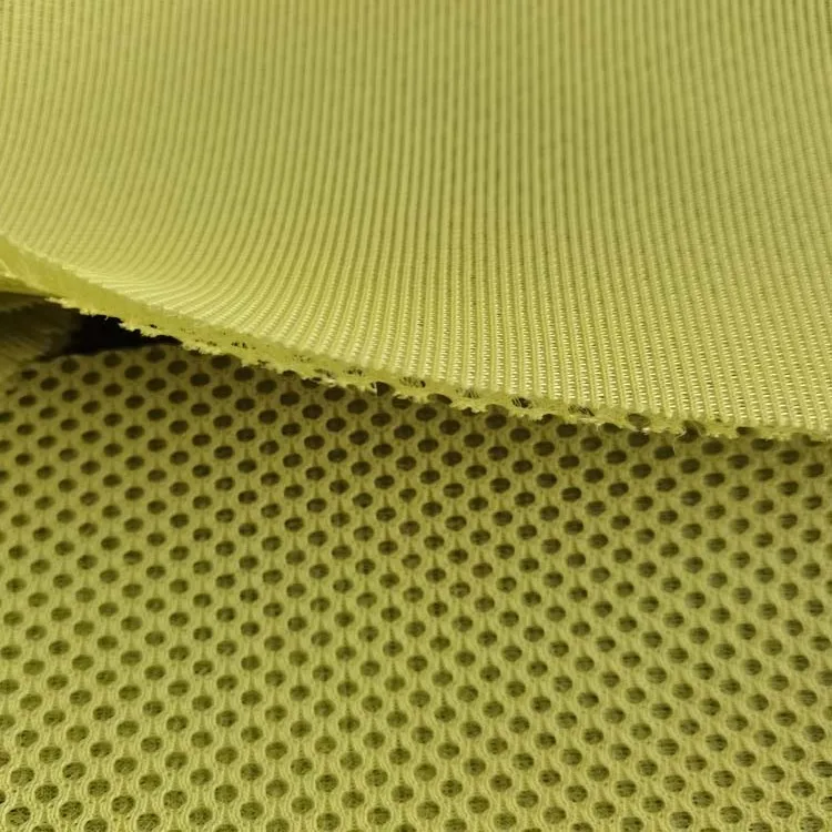 100% polyester warp knitted air mesh fabric 3mm 3d spacer mesh popular regular sandwich mesh fabric