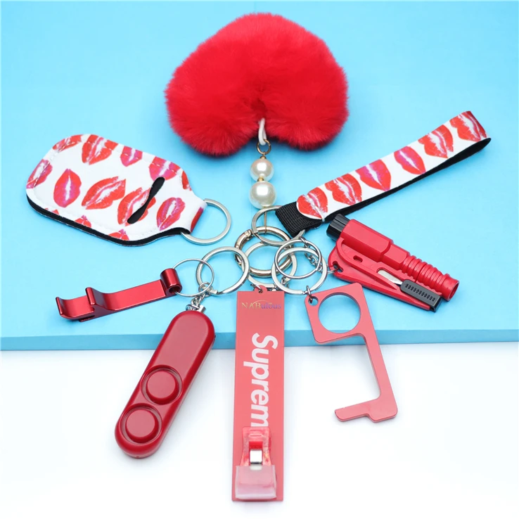 Verified self defense keychain manufacturer wholesale color customizable alarm keychains self defense