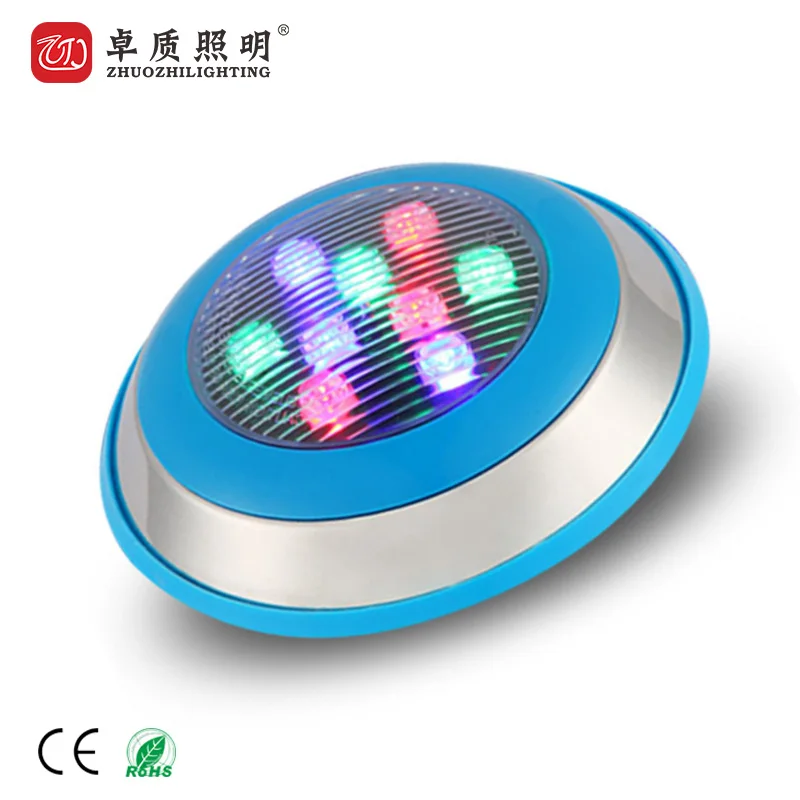 Hot-sale Waterproof AC12/24V RF Remote Control ABS LED Swimming Pool Wall Light Colorful