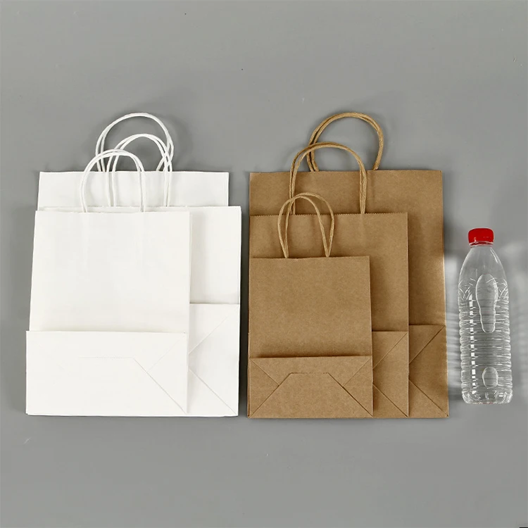 
elegant ready bangkok marble custom logo khaki paper bags 