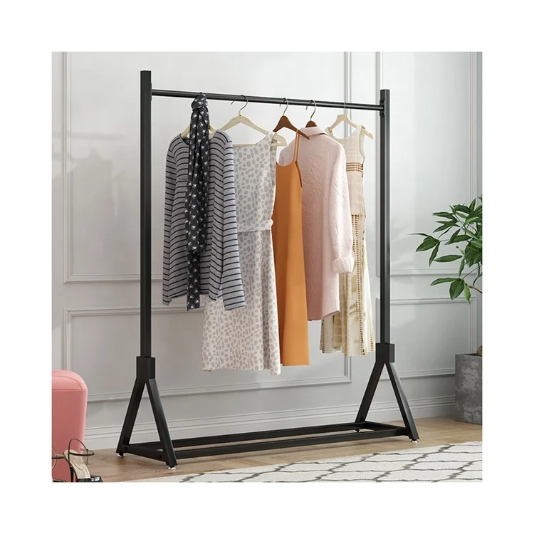 Best Price Superior Quality Clothing Metal Standing Garment Rack Sturdy Clothes Organizer Small Space Storage Solution