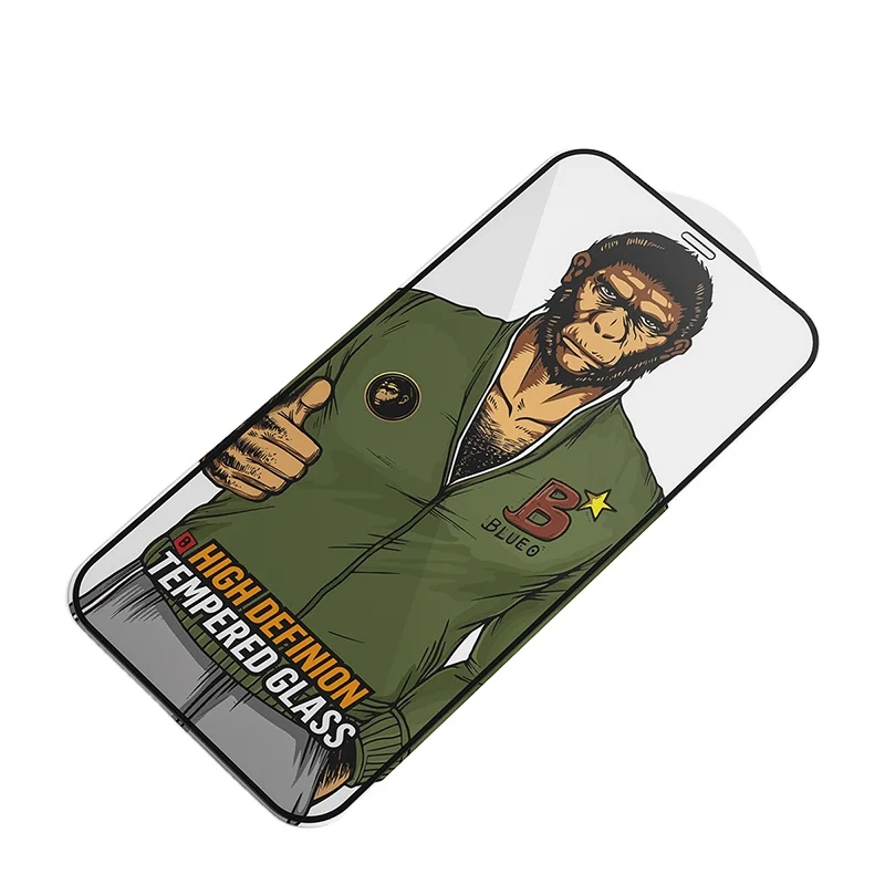 Пленка Blueo из закаленного стекла для iphone 12, 11, mini pro max, 9d, 11d, 21d, 100d, Защитная пленка для экрана с принтом для iphone 10, 8, 7, 6s