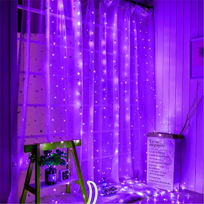 Fairy Icicle LED Christmas Garland Wedding Party Patio Outdoor Decoration Fairy Navidad LED Garland Merry Curtain String Light