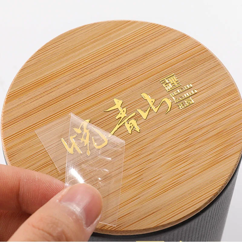Custom Self-adhesive Waterproof 3D Embossed Sticker Transparent Clear label decals