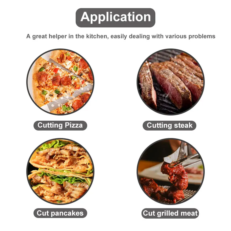 Multi-functional stainless steel pizza cutter slicer pizza cutter scissors