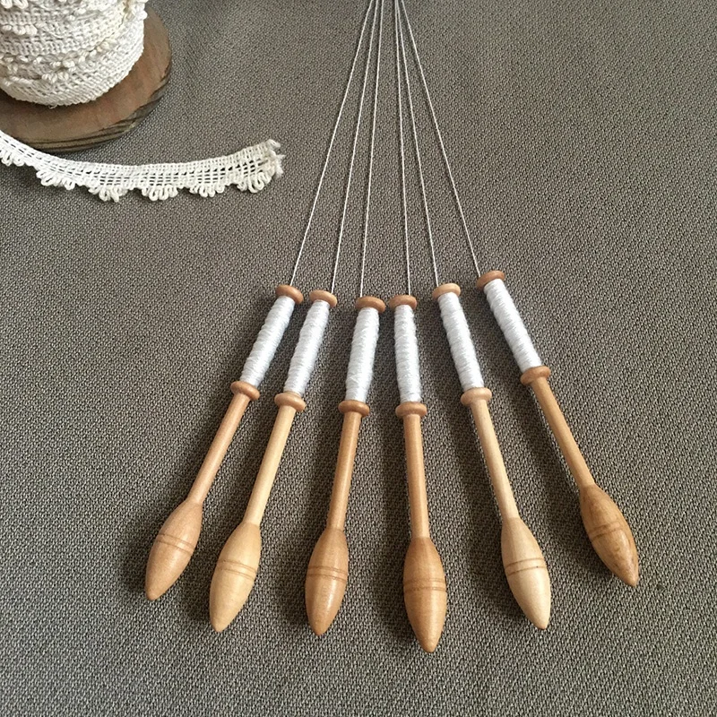 DIY Wooden Tool Craft Weaving Tool Wooden Bobbin Lace Weaving Wooden Lace Bobbin