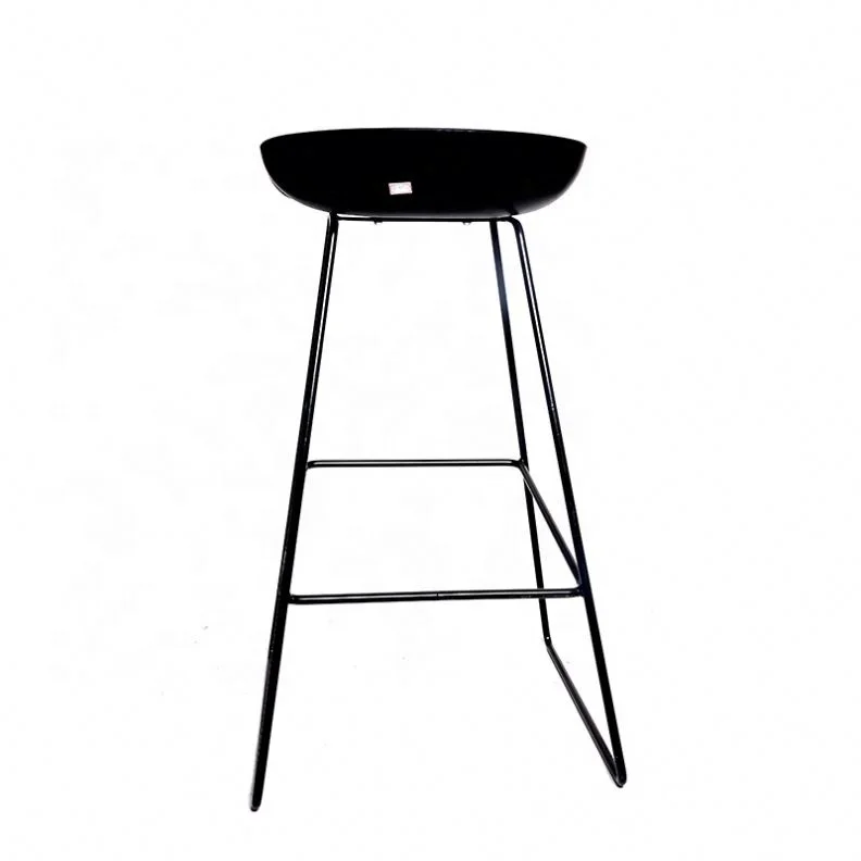 Wholesale cheap commerical furniture plastic bar chairs steel frame high bar stools chair with footrest