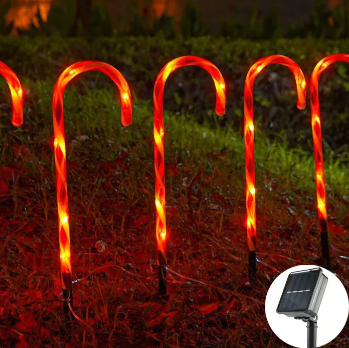 5 шт. светодиодные Рождественские огни на солнечной батарее