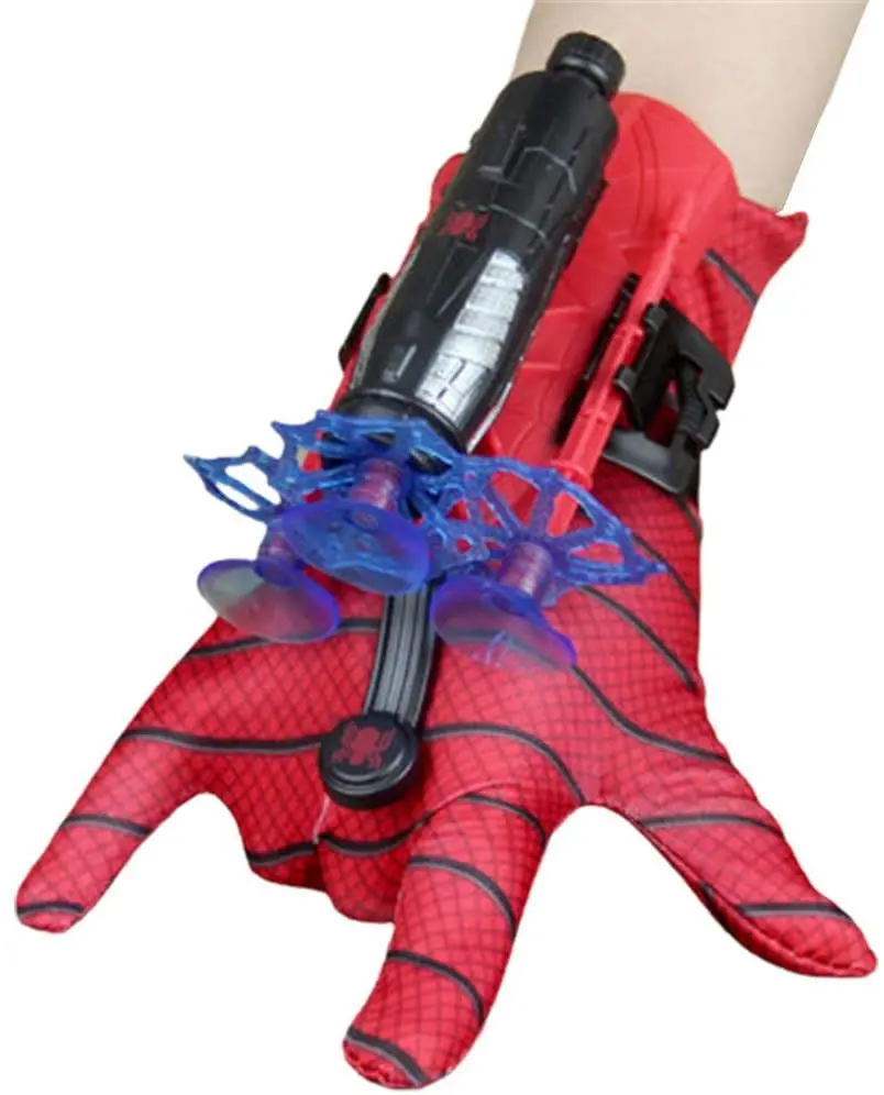 Launcher  Glove Kids Plastic Cosplay Mitten Strongman Launcher Super Spiderman Costume Props Spider-Man Shooter Educational Toys