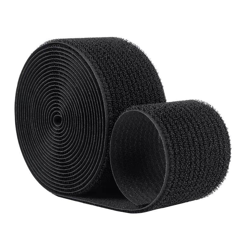 Good Quality OEM Custom Black Self-adhesive Adhesive Hook and Loop Tape Magic Tape